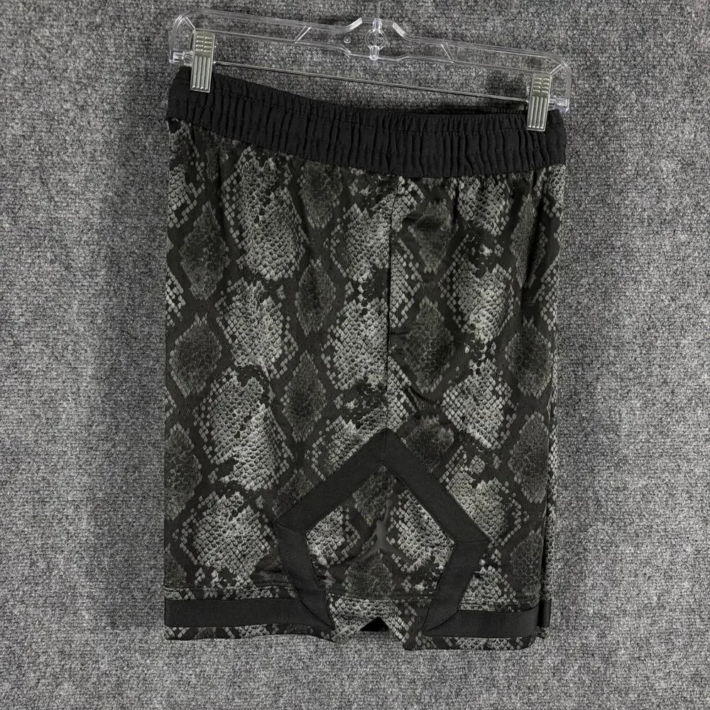 Jordan Dri-FIT Basketball Shorts Mens L Black Snakeskin Print HF9907-010 NWT